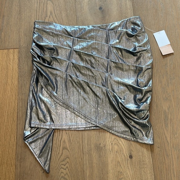 JUSTFAB Metallic Draped Lame Mini Skirt Size
 XXL NWT - Picture 11 of 11